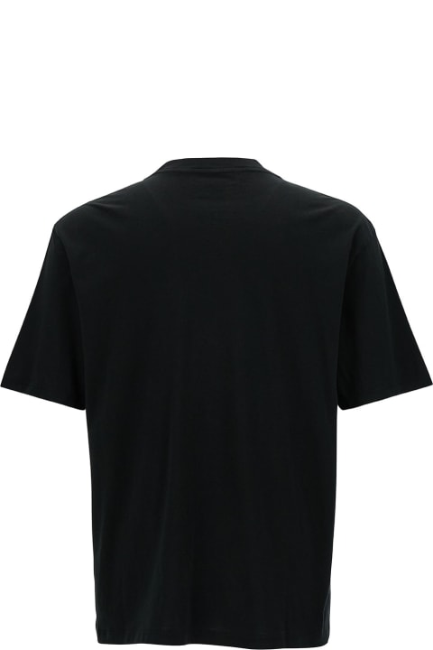 メンズ トップス AMIRI Black T-shirt With Distressed Arts District Print In Cotton Man