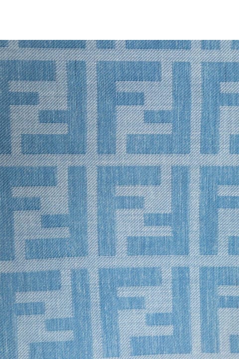 Fendi Scarves & Wraps for Women Fendi Ff Jacquard Frayed-edge Scarf