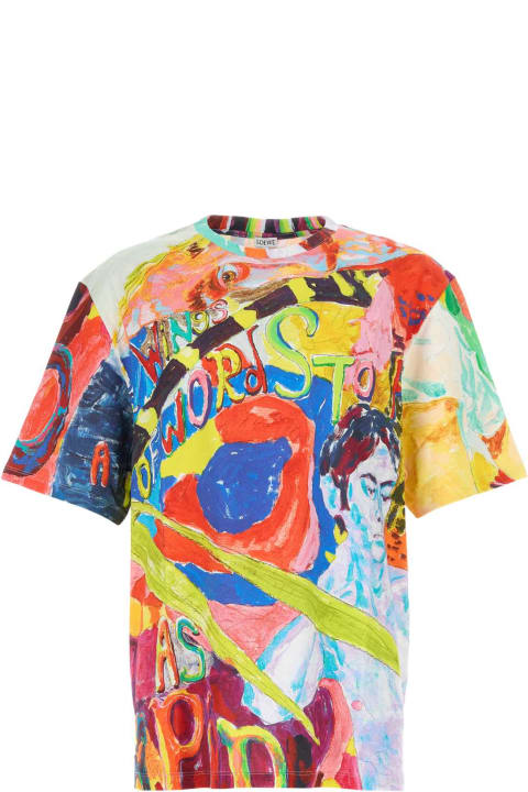 Loewe Topwear for Men Loewe Printed Cotton Oversize T-shirt