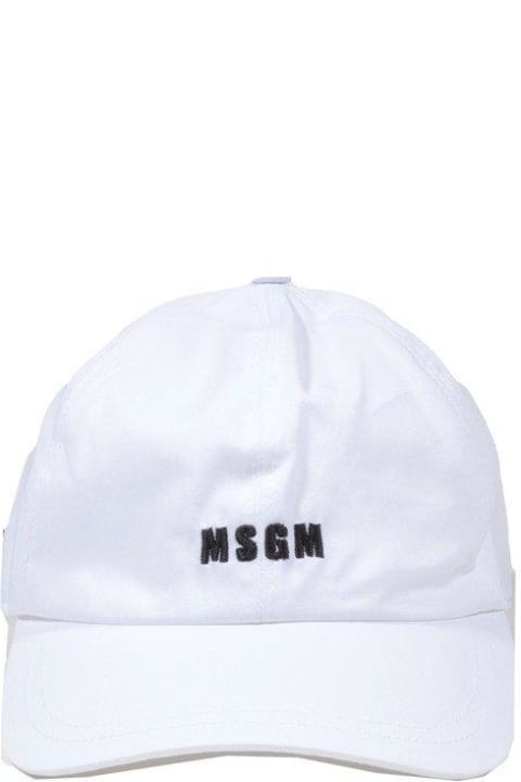 MSGM Hats for Men MSGM Logo Embroidered Baseball Cap