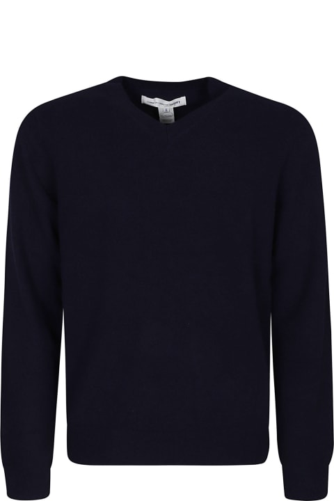 Homeware Comme des Garçons Shirt V-neck Plain Ribbed Sweater