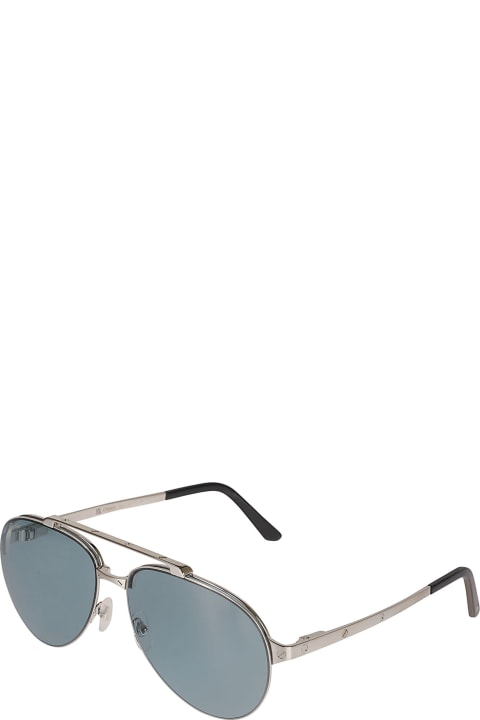 Cartier Eyewear Accessories for Men Cartier Eyewear Full Rim Aviator Lens Sunglasses