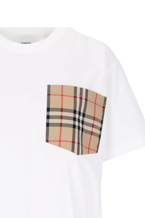 Burberry Topwear for Women Burberry 'check' Pocket Detail T-shirt