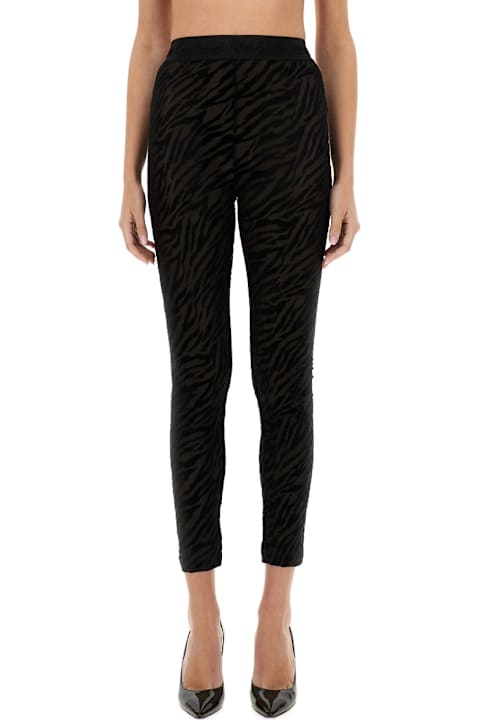 Versace Jeans Couture لـ Women Versace Jeans Couture Zebra Devoré Leggings