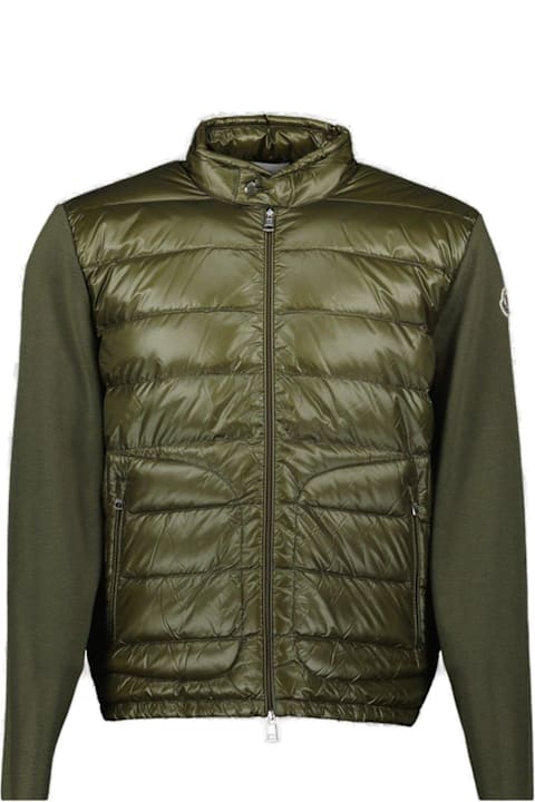 メンズ ニットウェア Moncler Tricot Zip-up Padded Cardigan