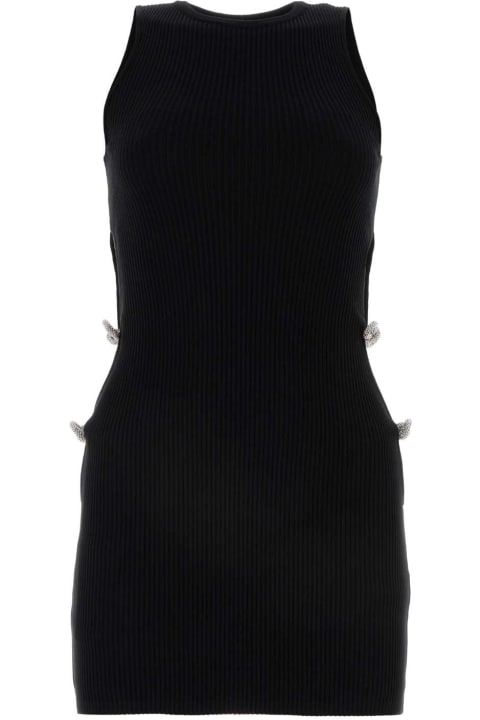 Fashion for Women Mach & Mach Black Viscose Blend Mini Dress
