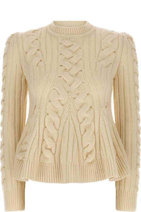 Homeware Alexander McQueen 
peplum Cable
 Sweater