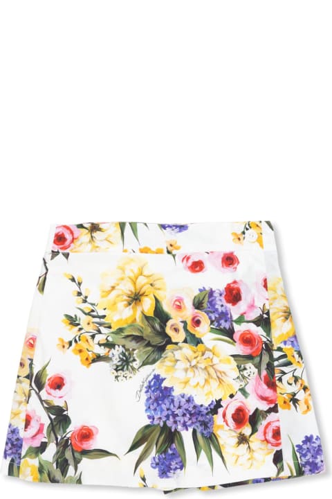 Dolce & Gabbana Kids Skirt-shorts With Floral Motif