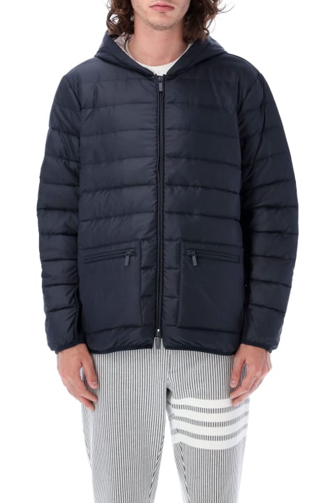 Thom Browne Coats & Jackets for Men Thom Browne Ultra Light Nylon Down Hooded Jacket
