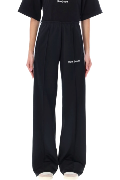 Palm Angels for Women Palm Angels Black Technical Fabric Track Trousers With Logo