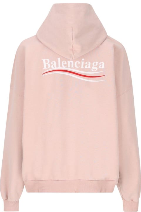 Fleeces & Tracksuits for Women Balenciaga Logo Embroidered Hoodie
