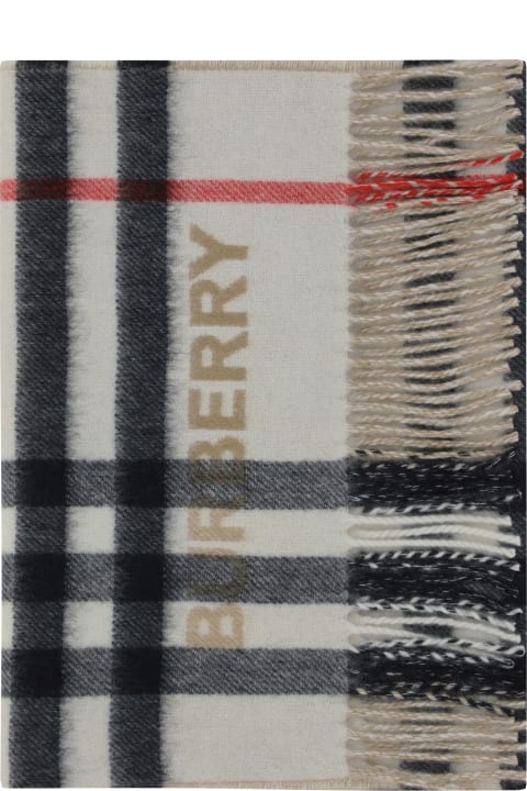 Burberry for Women Burberry Checked Pattern Fringe Detailed Scarf