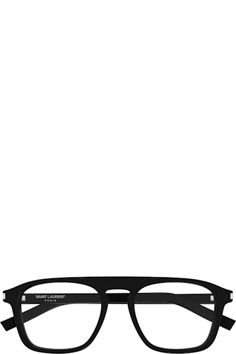 Eyewear for Men Saint Laurent Eyewear Saint Laurent Sl 157 Linea Corner Angle 010 Black Transparent Glasses