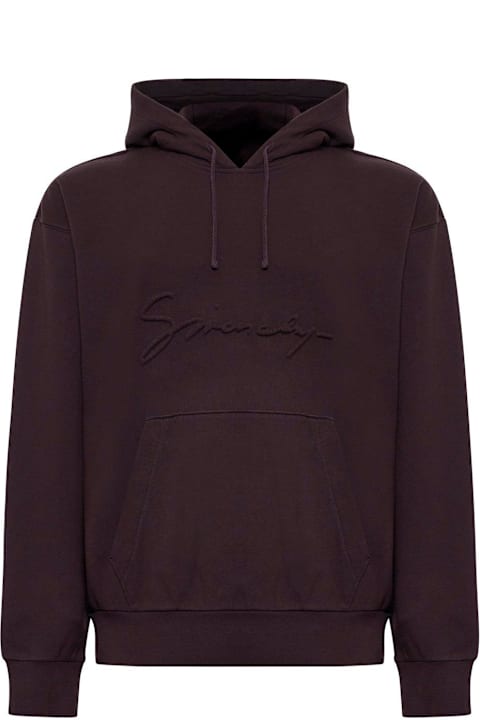 Givenchy Sale for Men Givenchy Logo Embossed Drawstring Hoodie