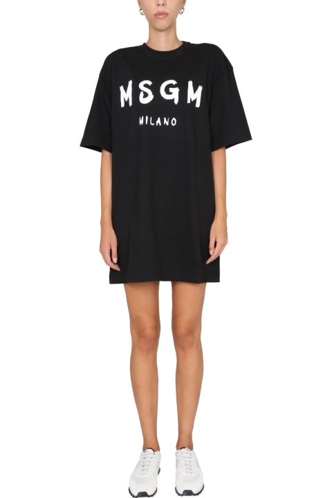 MSGM Dresses for Women MSGM Brushed Logo Dress
