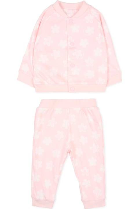 Marc Jacobs for Baby Girls Marc Jacobs Pink Suit For Baby Girl With Flowers