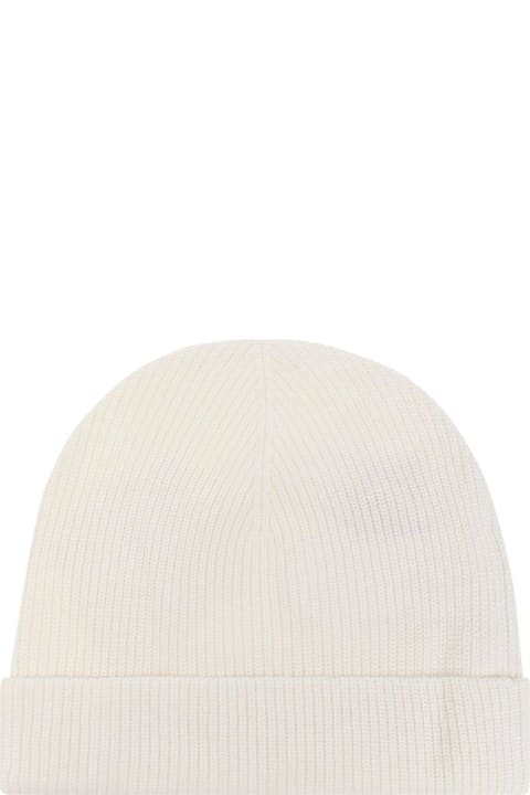 Fashion for Girls Palm Angels Logo-embroidered Turn-up Hem Knitted Beanie