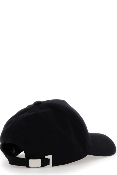 Balmain Hats for Men Balmain Black Baseball Cap With Logo Embroidery In Cotton Man
