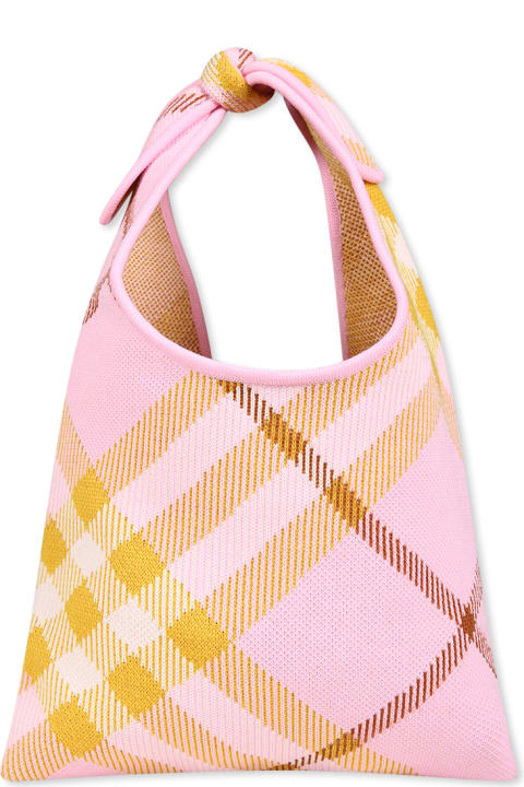 Fashion for Kids Burberry Pink Bag For Girl With Check Vintage