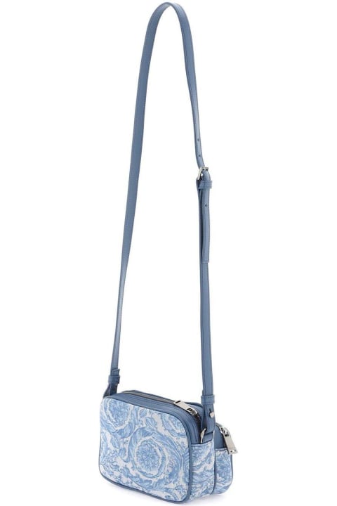 Versace Shoulder Bags for Men Versace Barocco Athena Zip-up Messenger Bag