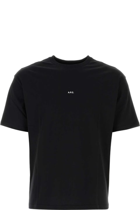 A.P.C. Topwear for Men A.P.C. Black Cotton T-shirt