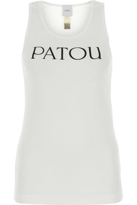 Patou Topwear for Women Patou White Cotton Tank Top
