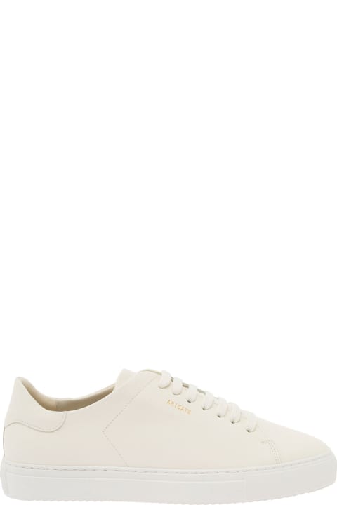 Sneakers for Men Axel Arigato 'clean 90' White Low Top Sneakers With Laminated Logo In Leather Man