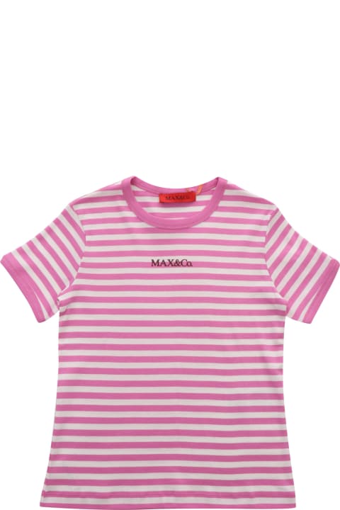 ガールズ Max&Co.のTシャツ＆ポロシャツ Max&Co. Pink Striped T-shirt