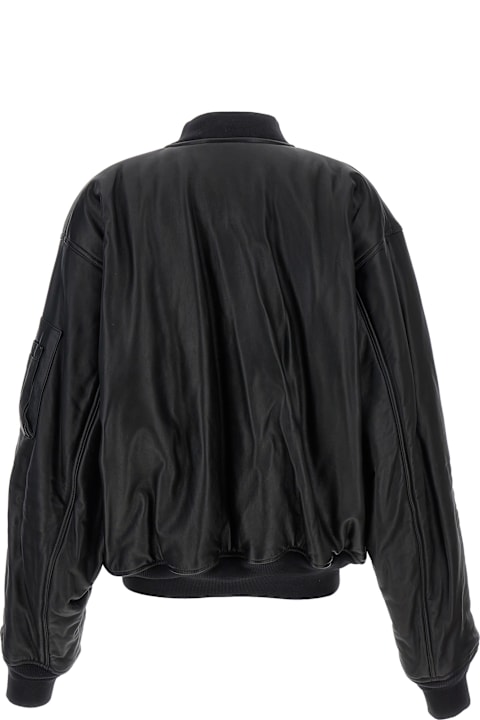 Balenciaga Coats & Jackets for Women Balenciaga Leather Bomber Jacket