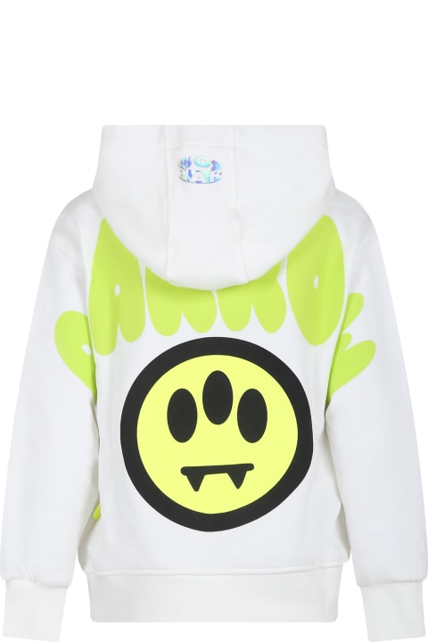 ボーイズ Barrowのニットウェア＆スウェットシャツ Barrow White Sweatshirt For Kids With Smiley