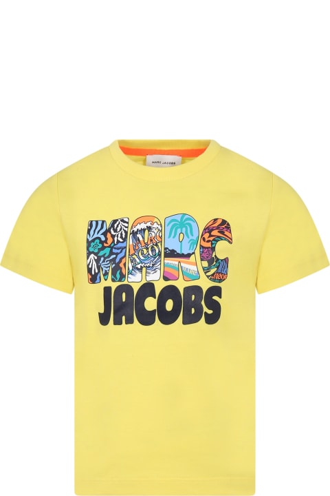 Marc Jacobs T-Shirts & Polo Shirts for Boys Marc Jacobs Yellow T-shirt For Boy With Logo Print