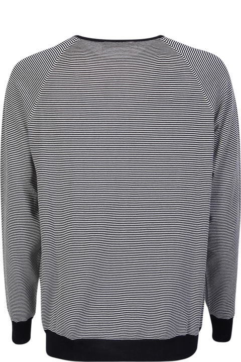 Lardini for Men Lardini Striped Blue Sweatshirt