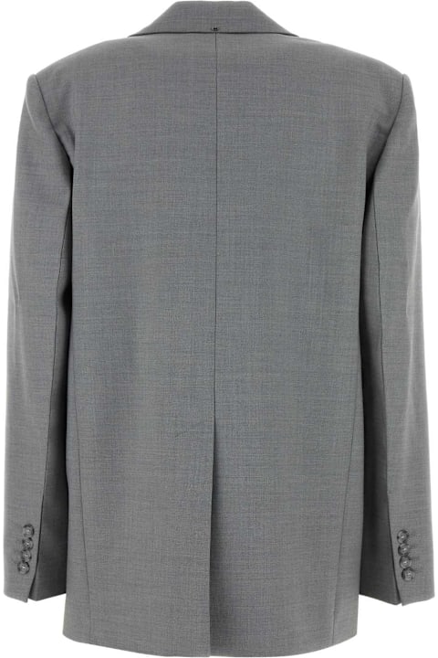 أدوات منزلية SportMax Grey Wool Baffo Blazer