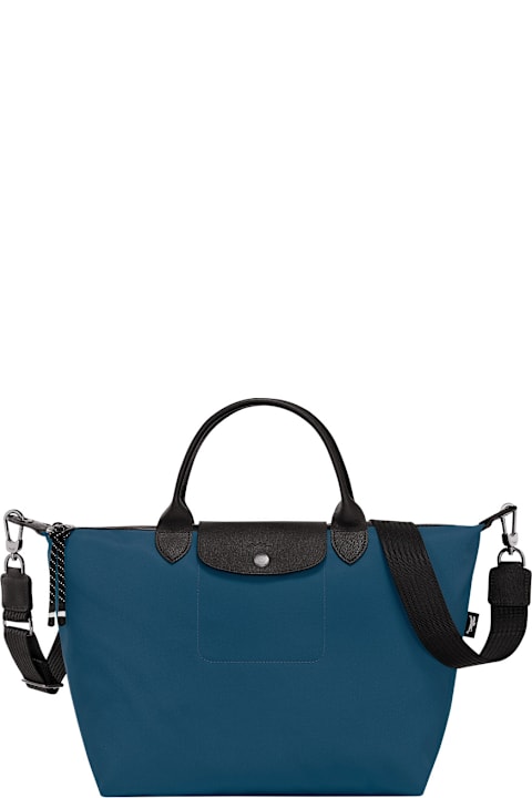 Longchamp for Men Longchamp 'le Pliage Energy Large' Blue Handbag With Adjustable And Removable Shoulder Bag And Embossed Logo On The Front In Ecoleather Woman