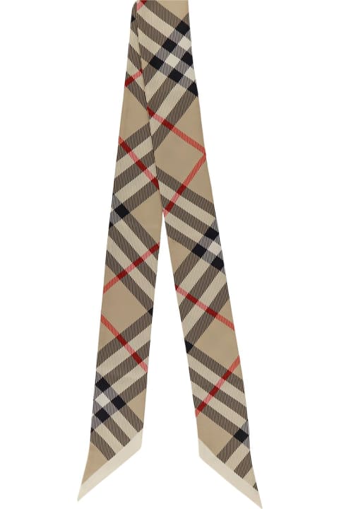 Scarves & Wraps for Women Burberry Check Pattern Pointed-tip Scarf
