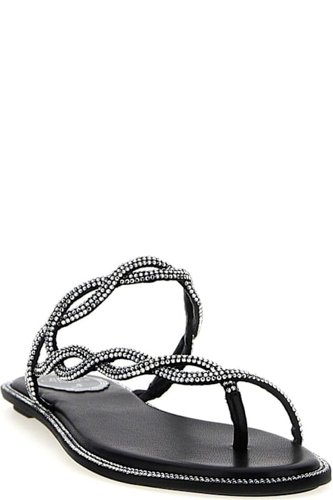 René Caovilla for Men René Caovilla Embellished Slip-on Sandals