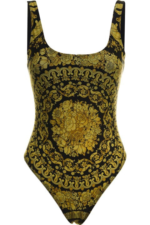 Versace Swimwear for Women Versace Versace Woman's Baroque Printed Lycra One Piece Swimsuit