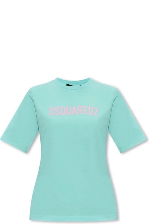 Dsquared2 Topwear for Women Dsquared2 Logo Printed Crewneck T-shirt