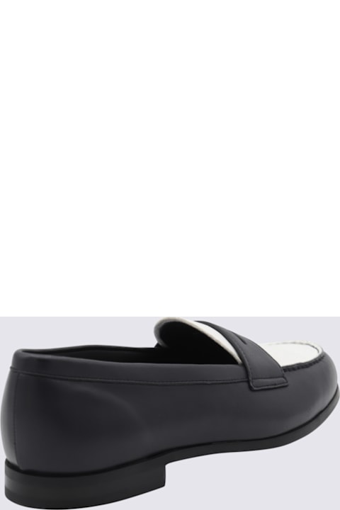 Church's Shoes for Women Church's Dark Blue And White Leather Loafers