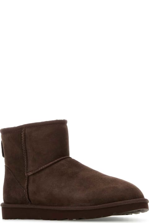 أحذية برقبة لـ السيدات UGG Chocolate Suede Classic Mini Ii Ankle Boots