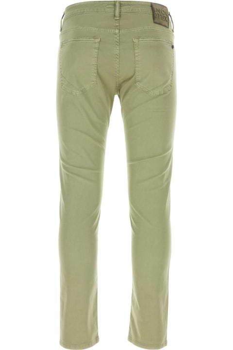 Incotex Clothing for Men Incotex Pistachio Green Cotton Pant