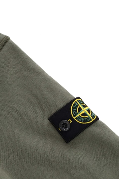 Fashion for Boys Stone Island Junior Military Green Sweatshirt