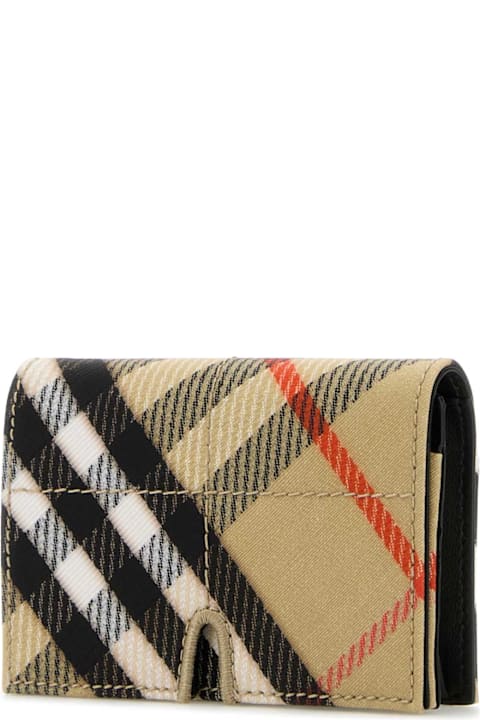 Burberry Wallets for Women Burberry Embroidered Canvas Card Holder