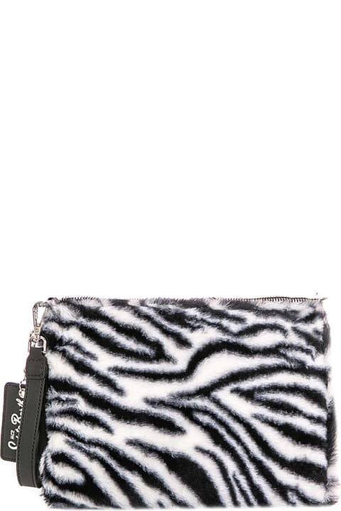 Luggage for Women MC2 Saint Barth Parisienne Furry Cross-body Bag Pochette With Zebra Print