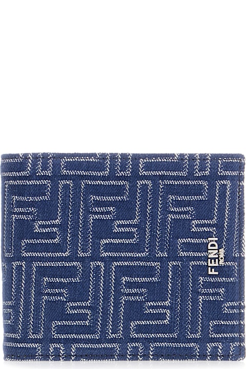Fendi for Men Fendi Embroidered Fabric Wallet