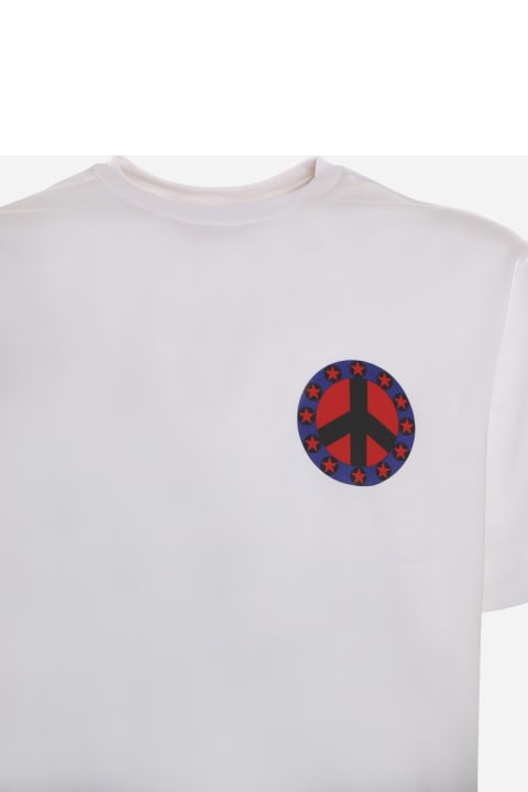 Cotton T-shirt With Contrasting Graphic Print