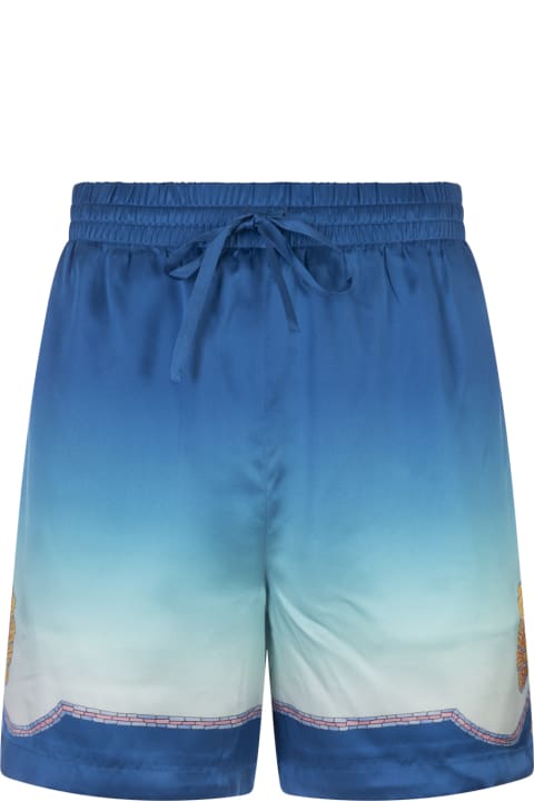 Casablanca Pants for Men Casablanca Coquillage Coloré Silk Shorts