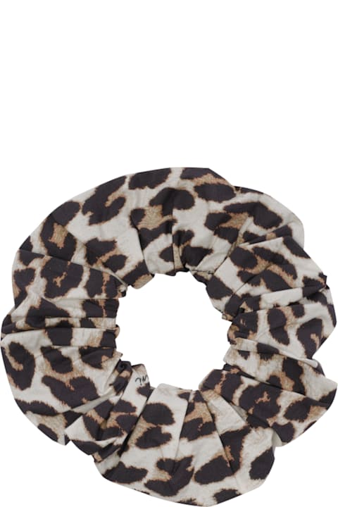 إكسسورات الشعر لـ السيدات Ganni Leopard Scrunchie