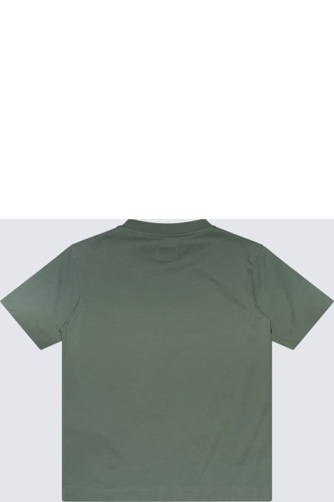 Topwear for Girls C.P. Company Green Cotton T-shirt