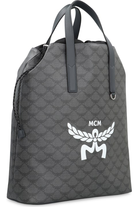 Totes for Men MCM Himmel Faux Leather Backpack